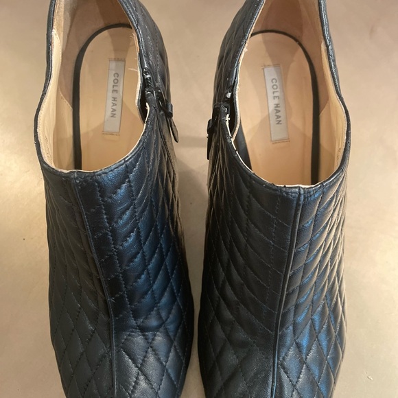 Cole Haan Annabel quilted black booties with open toe. Size 10. - Picture 6 of 11
